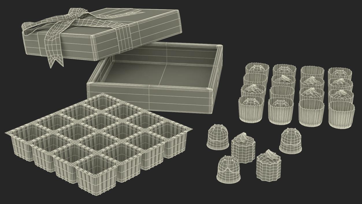 3D Box of Loncy Chocolates Open model