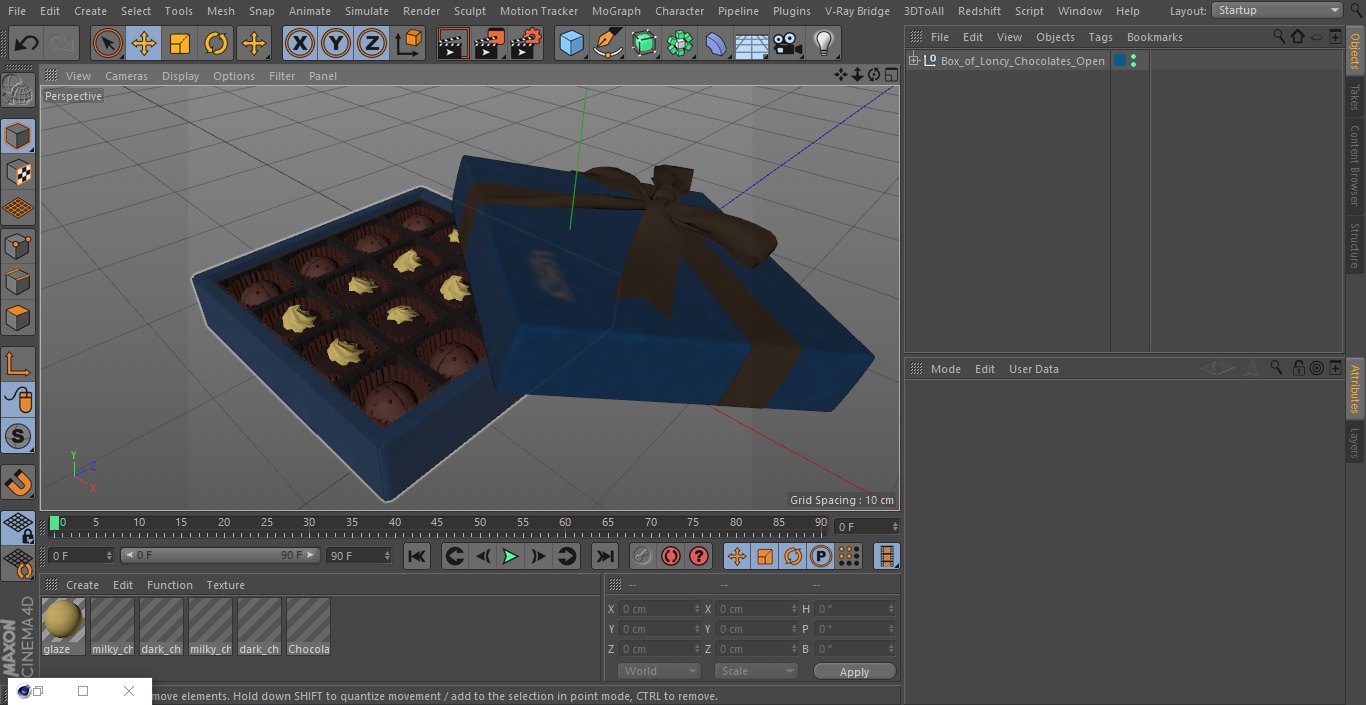 3D Box of Loncy Chocolates Open model