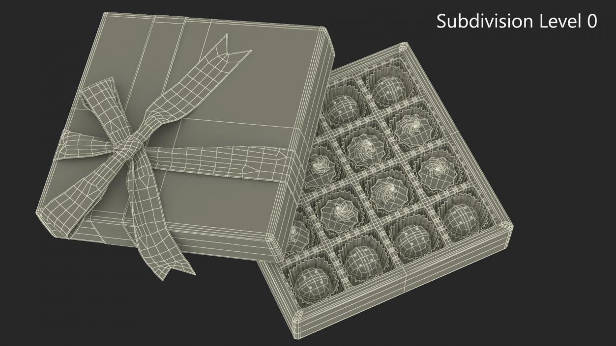 3D Box of Loncy Chocolates Open model