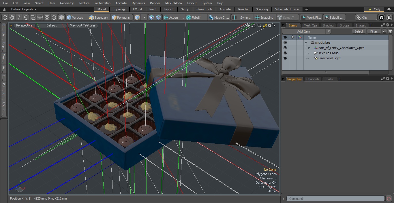 3D Box of Loncy Chocolates Open model