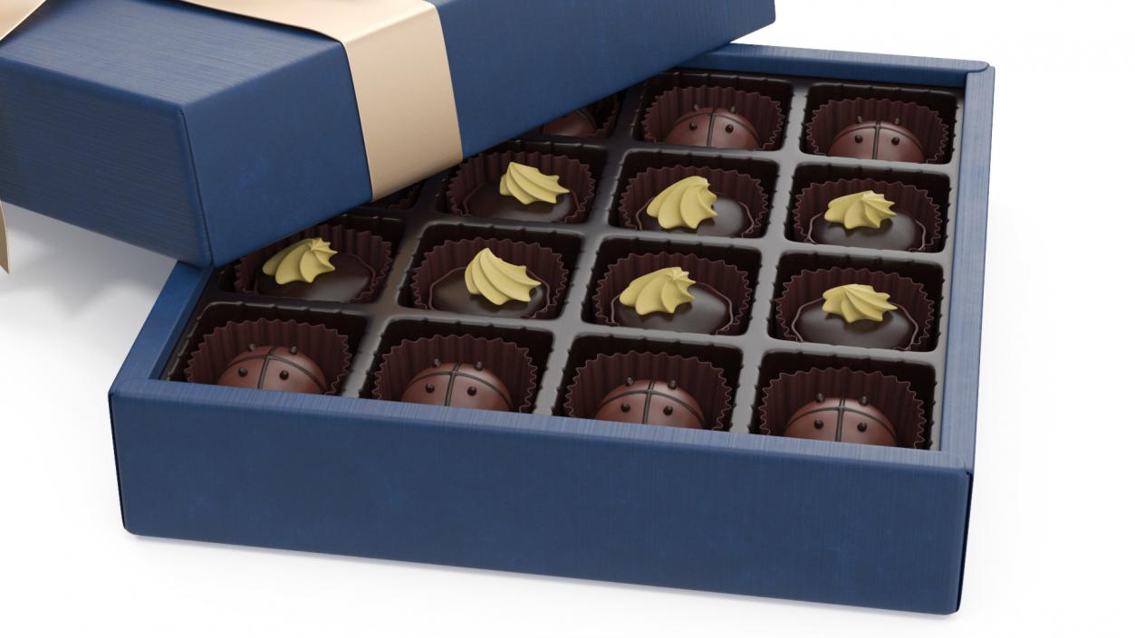 3D Box of Loncy Chocolates Open model