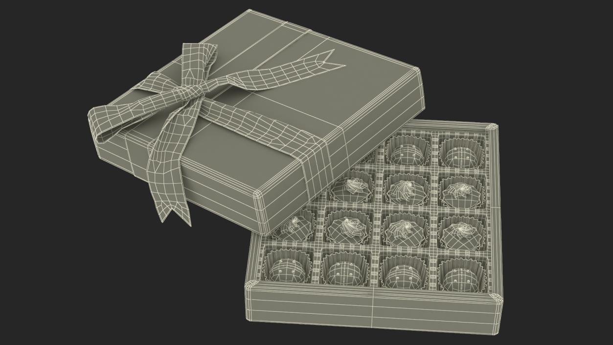 3D Box of Loncy Chocolates Open model