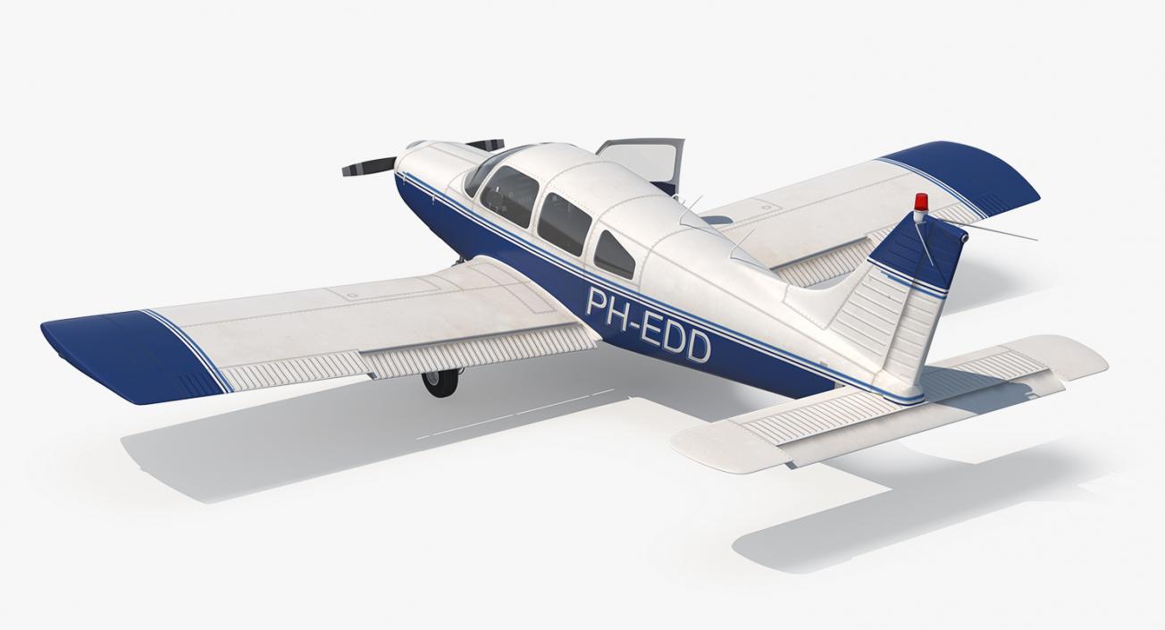 3D Light Aircraft Piper PA-28-161 Cherokee Rigged