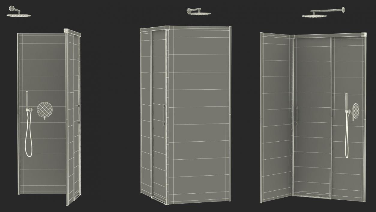 Shower Cabins Collection 3D model