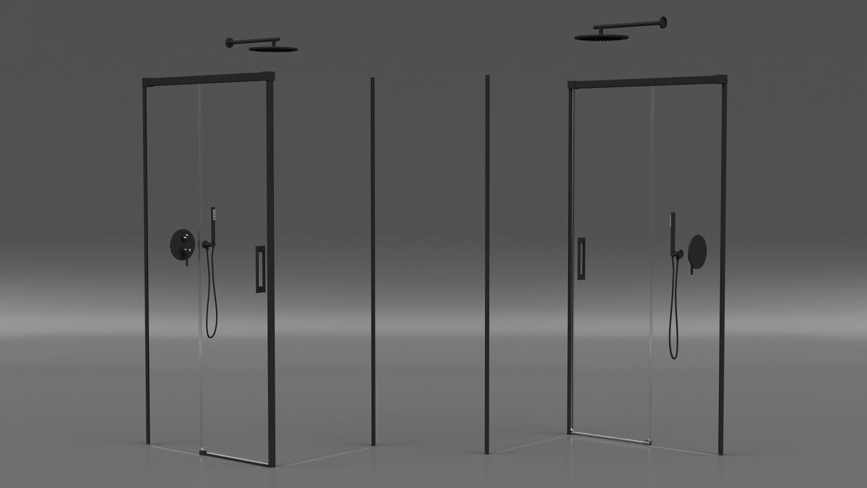 Shower Cabins Collection 3D model