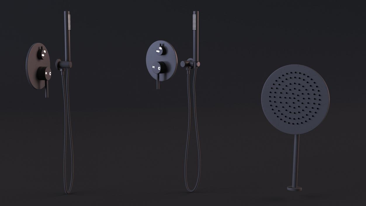 Shower Cabins Collection 3D model