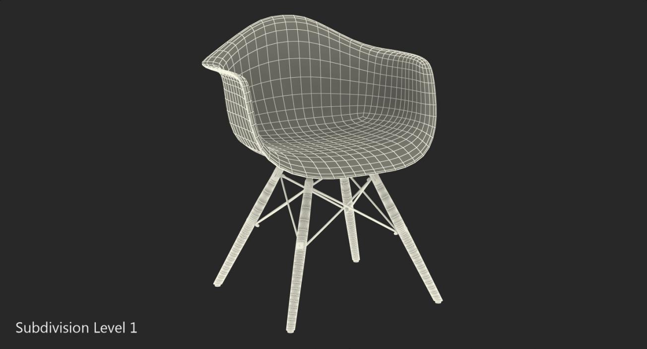 3D Modern Shell Chair model