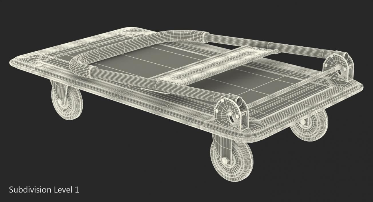 Folded Trolley 3D model