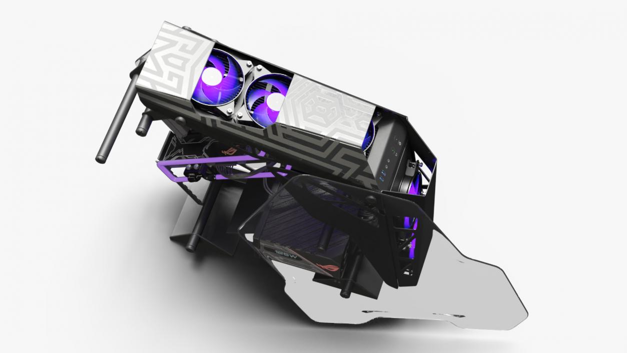 3D model Gaming PC On State Open 2