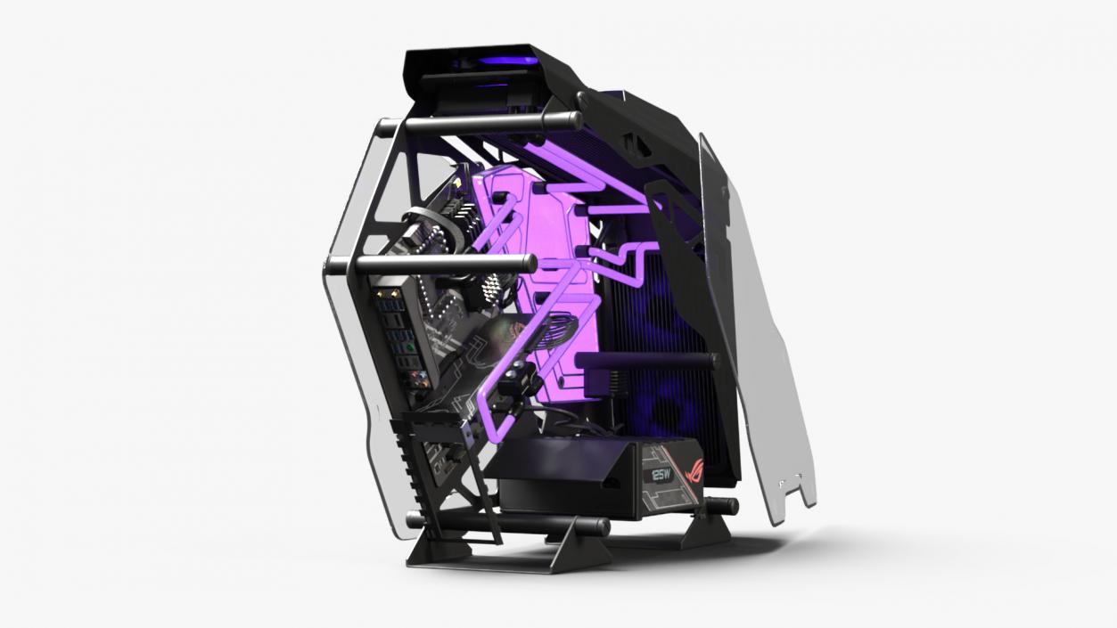 3D model Gaming PC On State Open 2