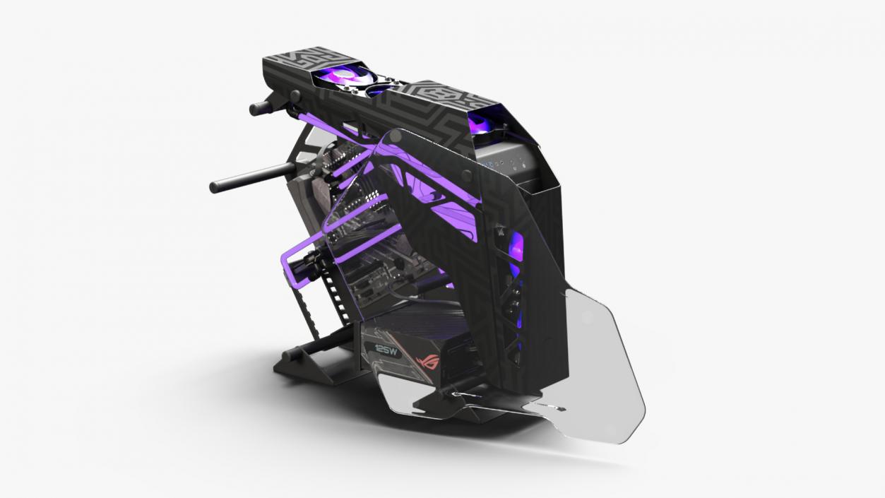 3D model Gaming PC On State Open 2