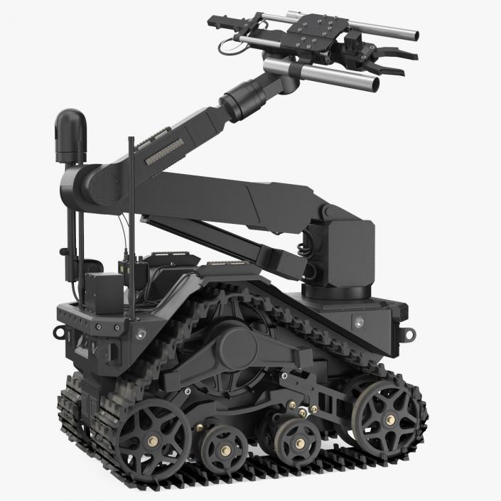 3D Multifunctional Robotic System Black Rigged model