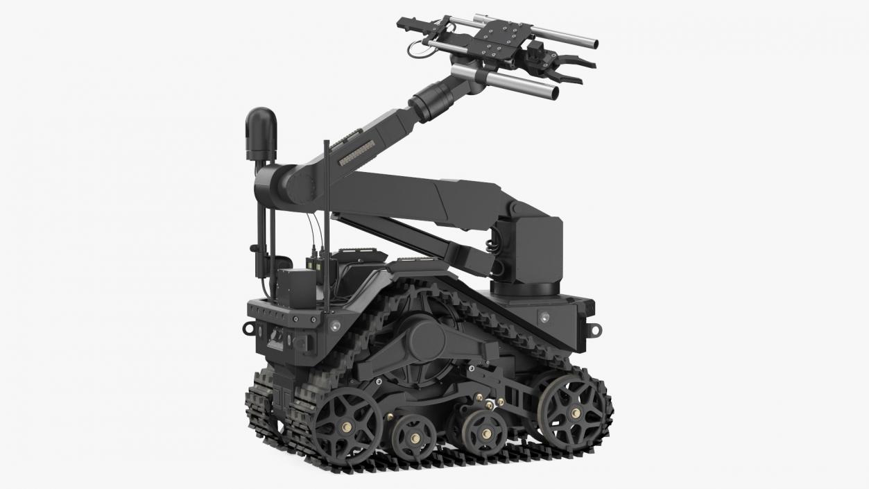 3D Multifunctional Robotic System Black Rigged model