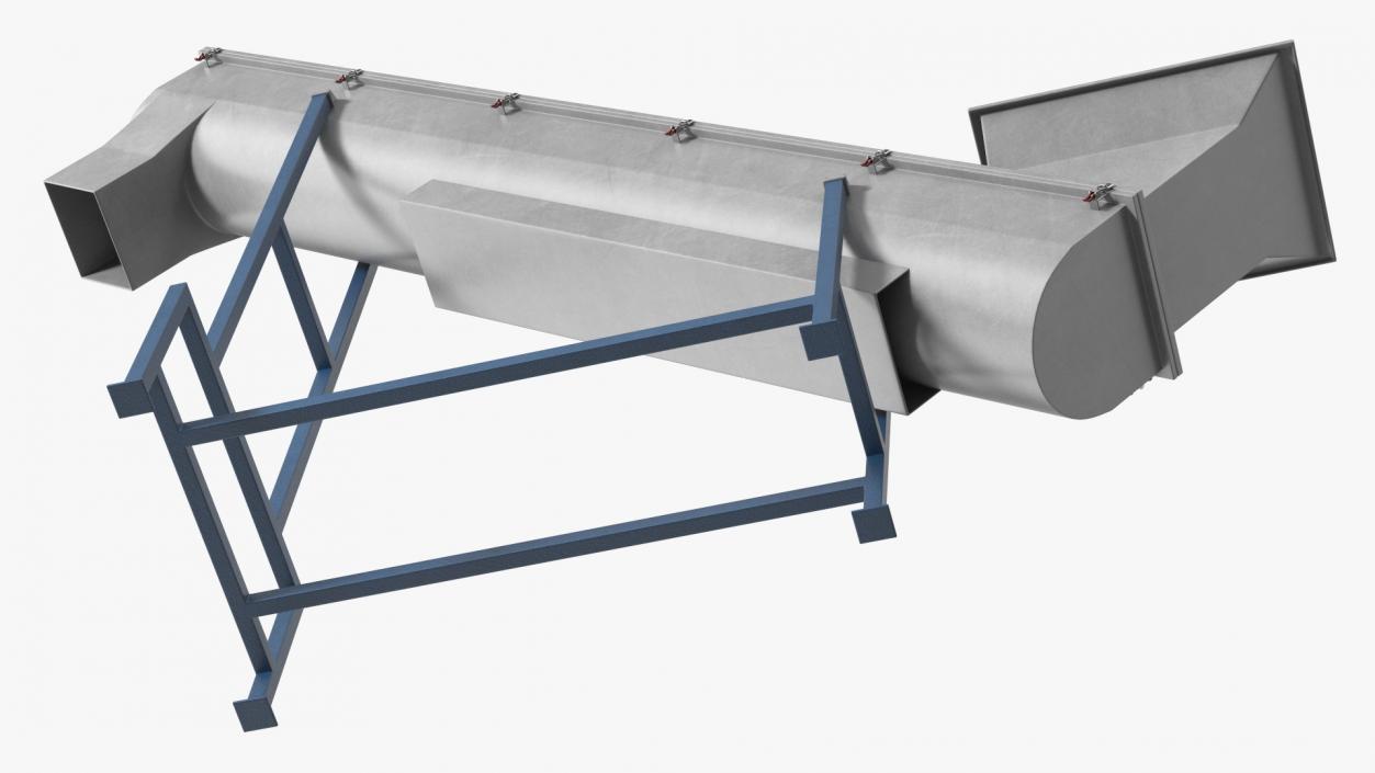 3D Inclined Screw Conveyor model