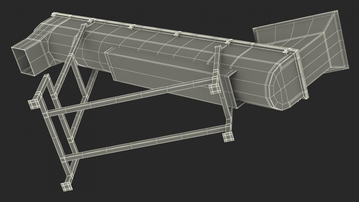 3D Inclined Screw Conveyor model