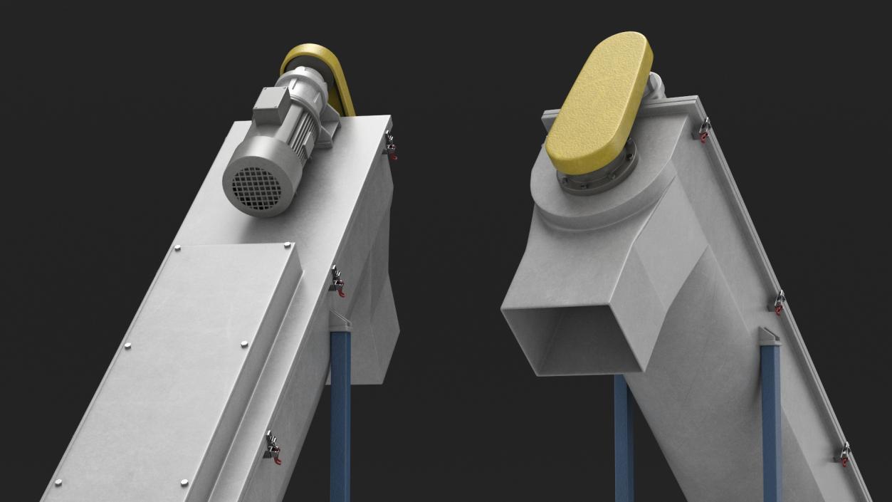 3D Inclined Screw Conveyor model