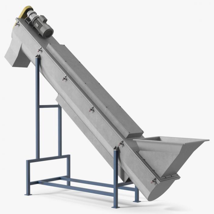 3D Inclined Screw Conveyor model