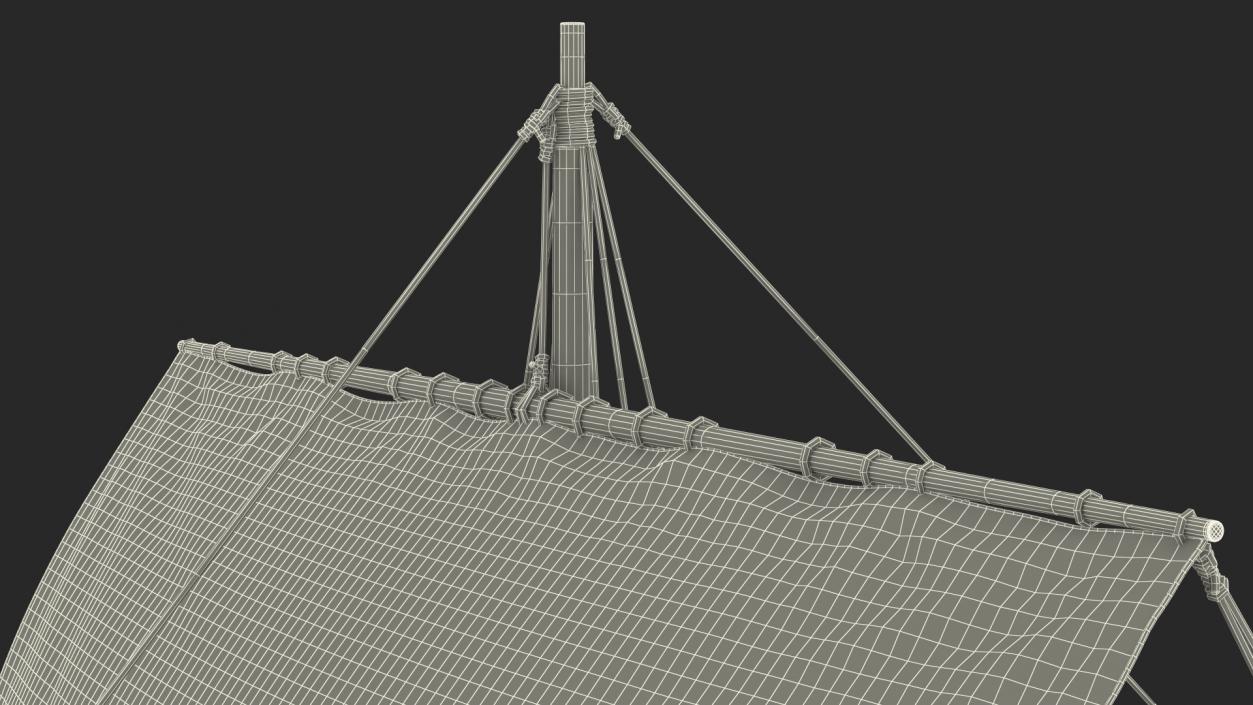 Viking Drakkar Sail Blue 3D model