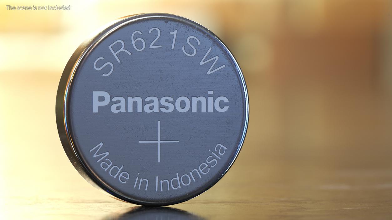 Button Cell Battery Panasonic SR621SW 3D