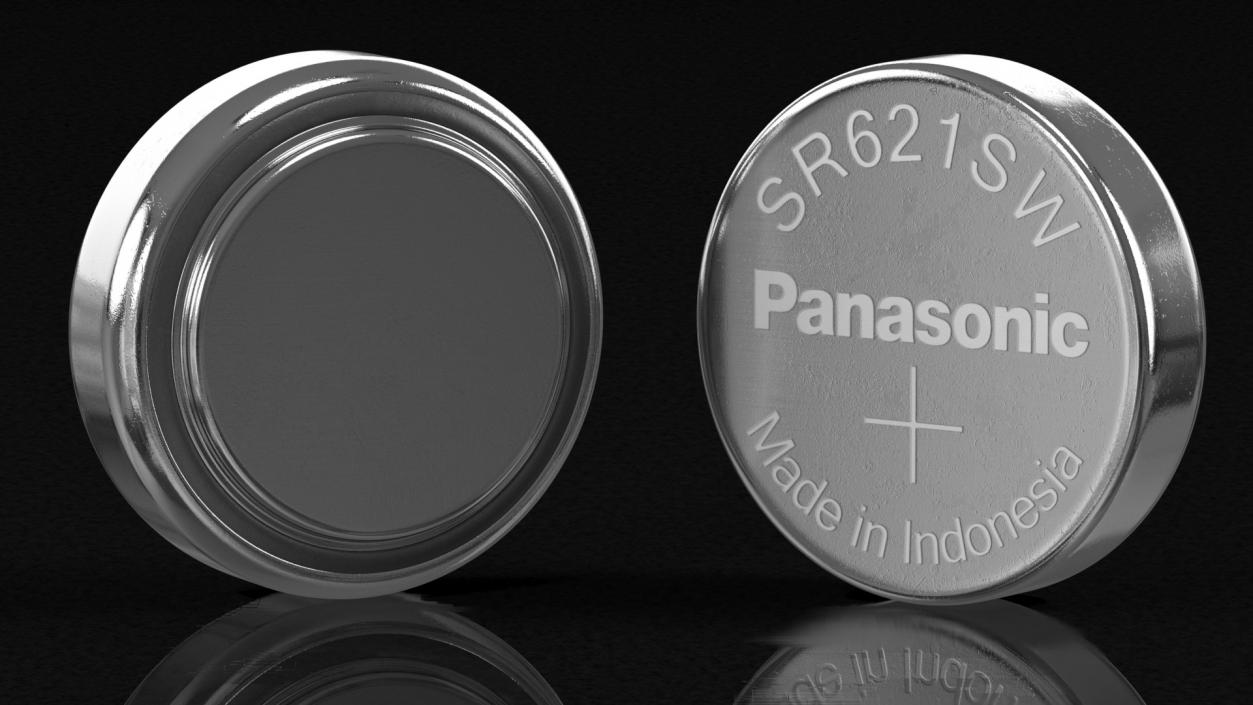 Button Cell Battery Panasonic SR621SW 3D