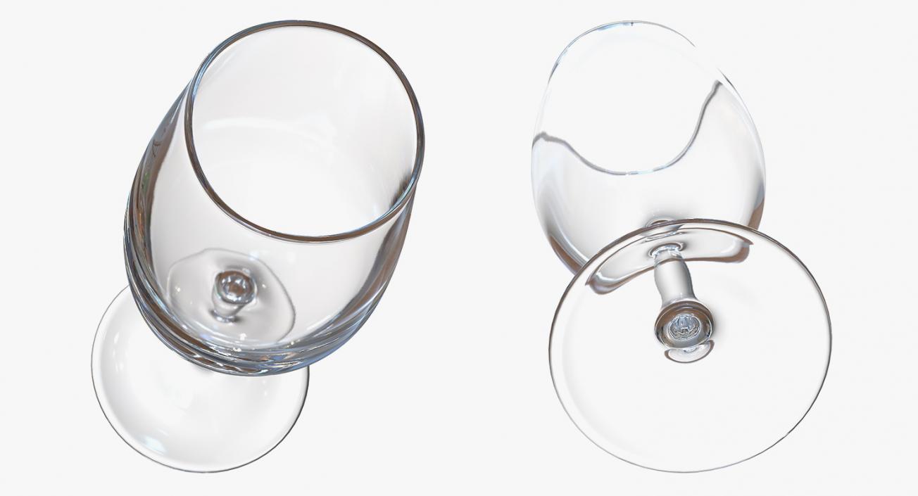 3D White Wine Glass