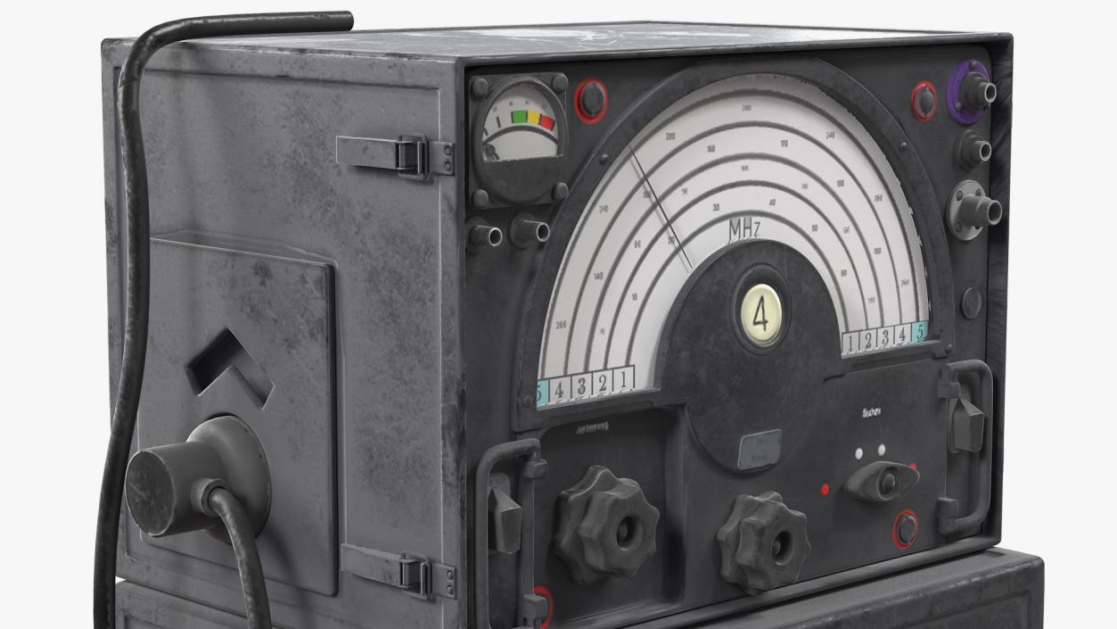 3D Vintage Military Amplifier