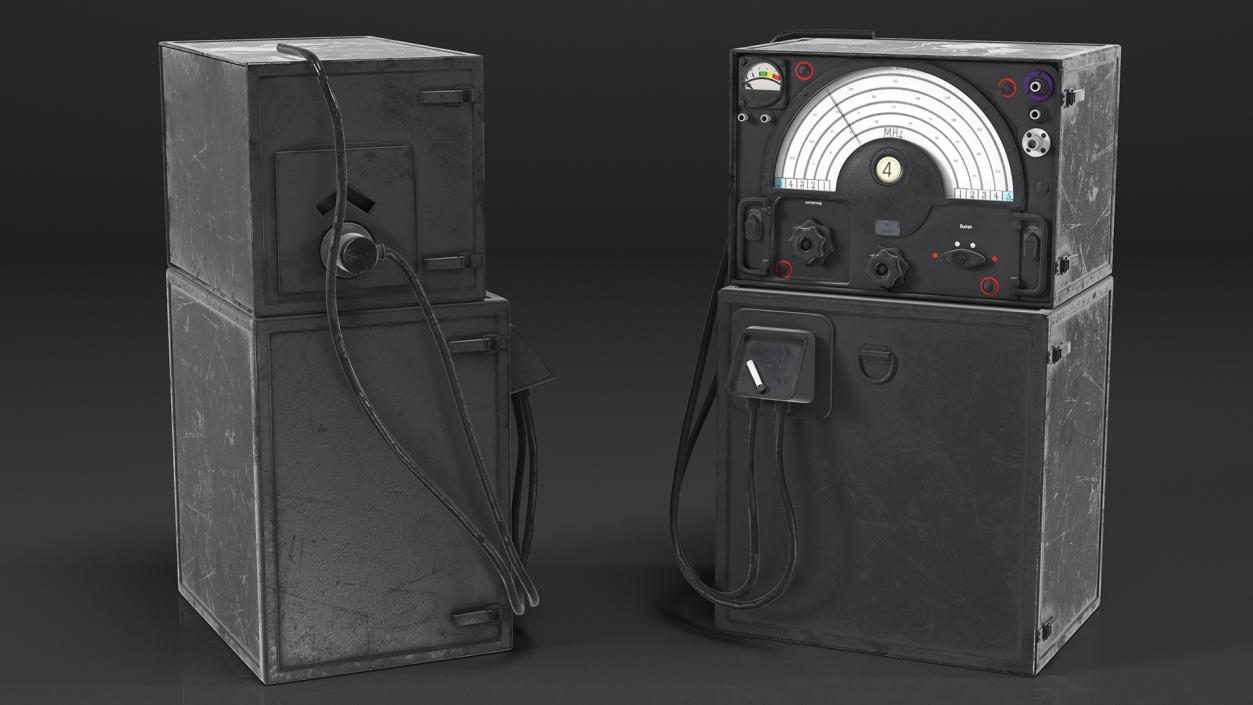 3D Vintage Military Amplifier