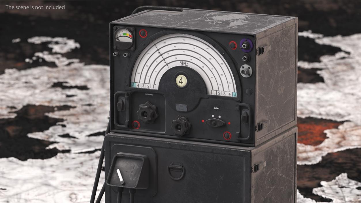 3D Vintage Military Amplifier