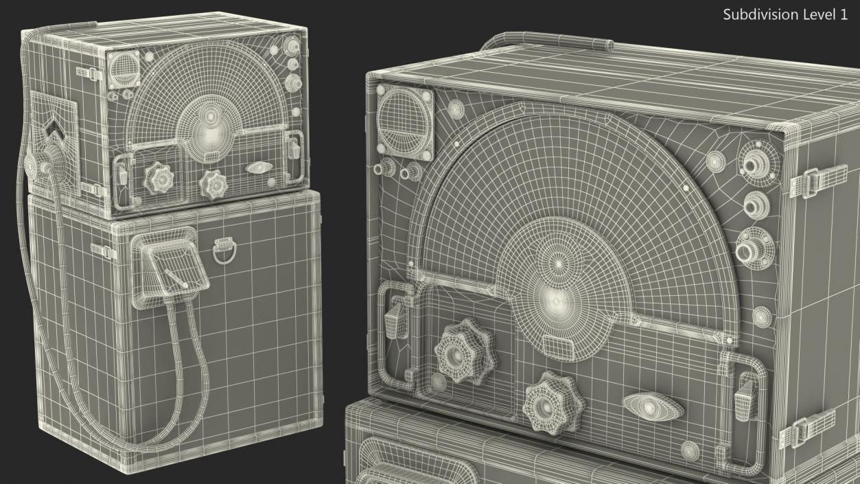 3D Vintage Military Amplifier