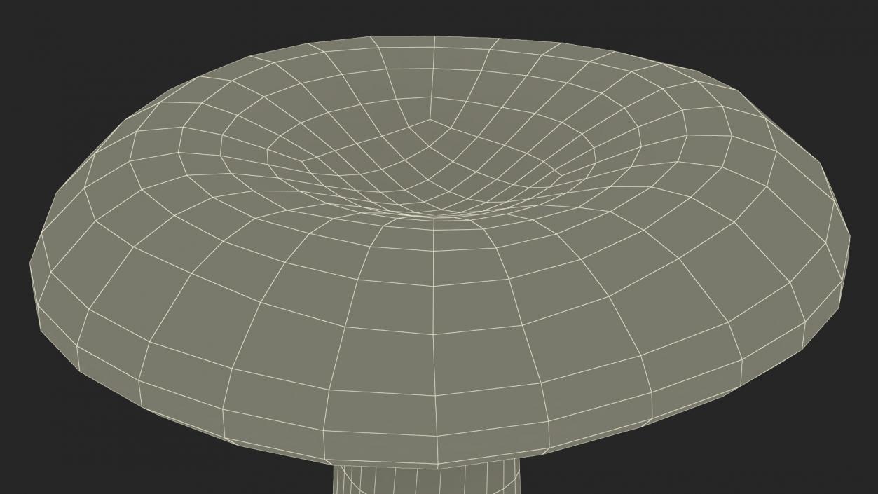 3D Milk Mushroom model