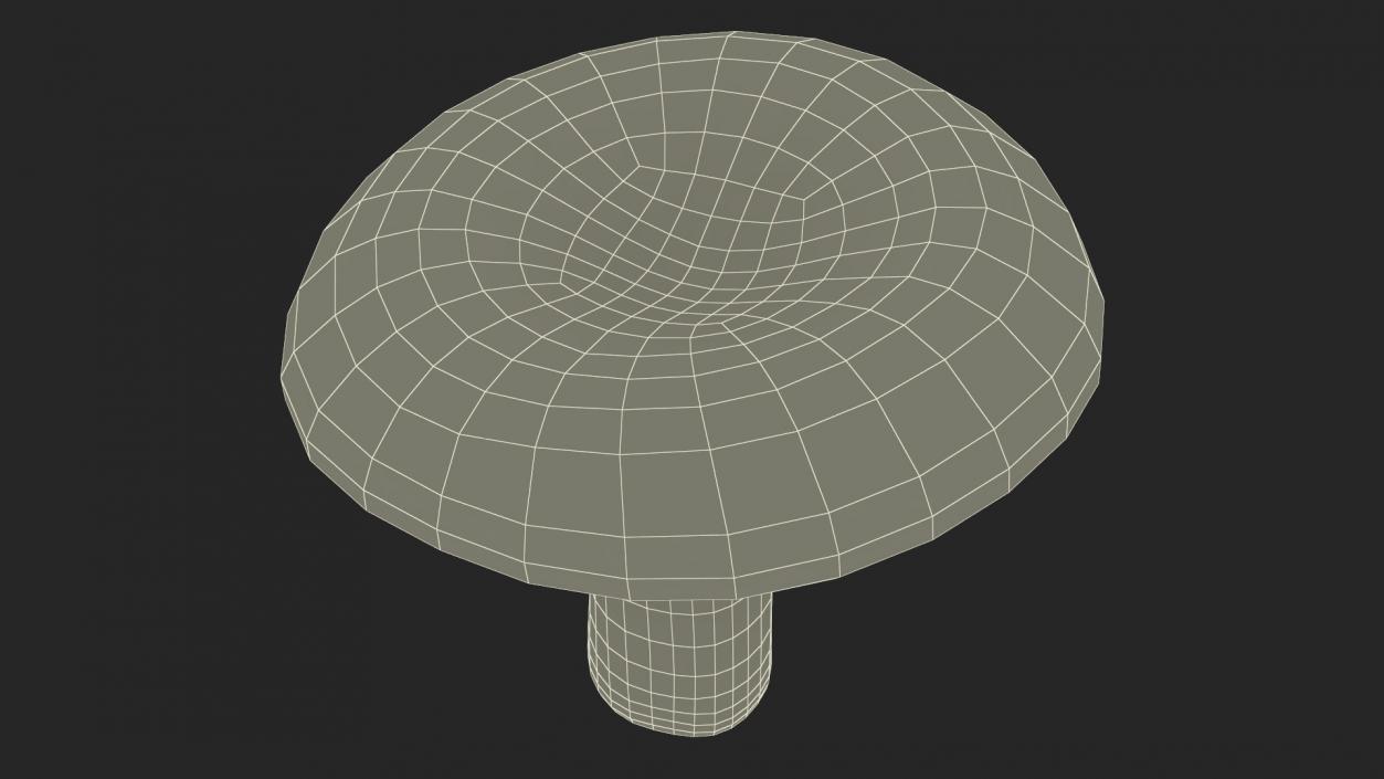 3D Milk Mushroom model