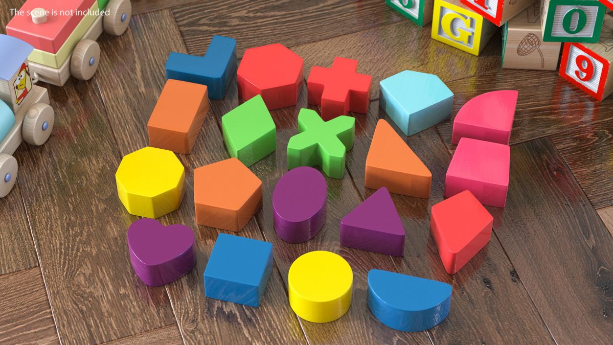 Plastic Geometric Figures Set 3D model