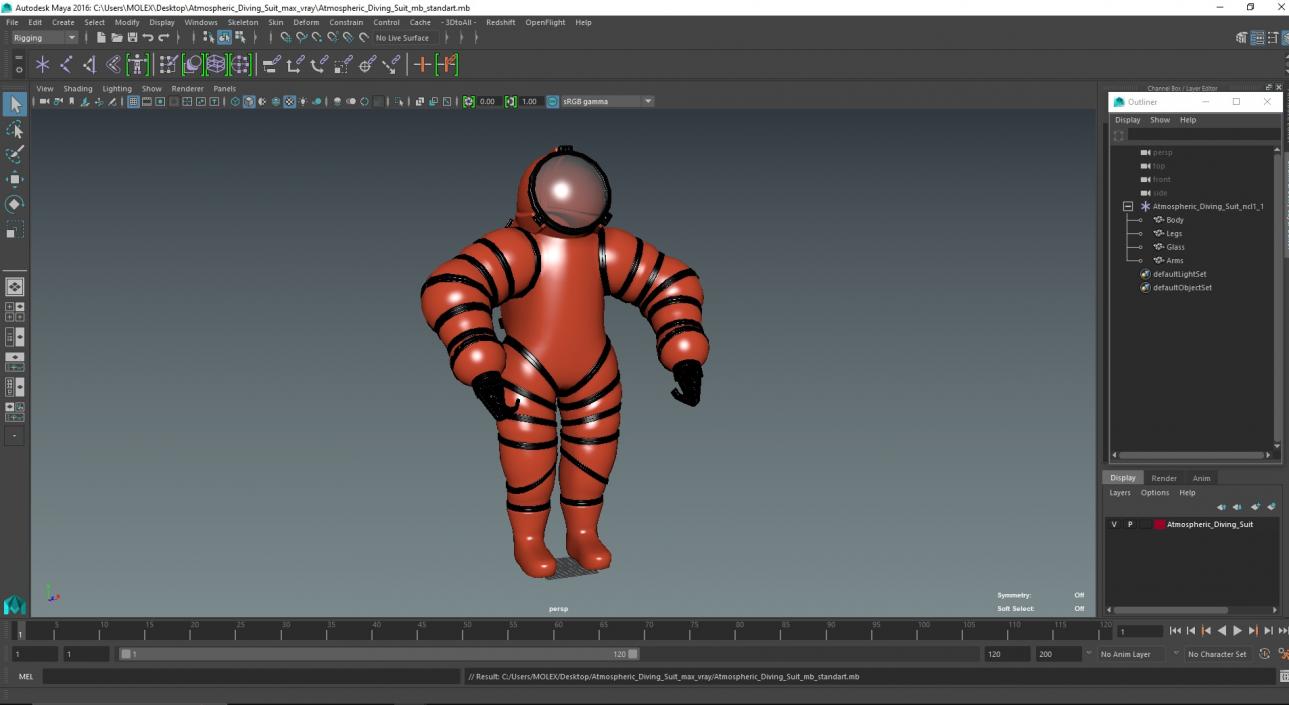 3D Atmospheric Diving Suit model