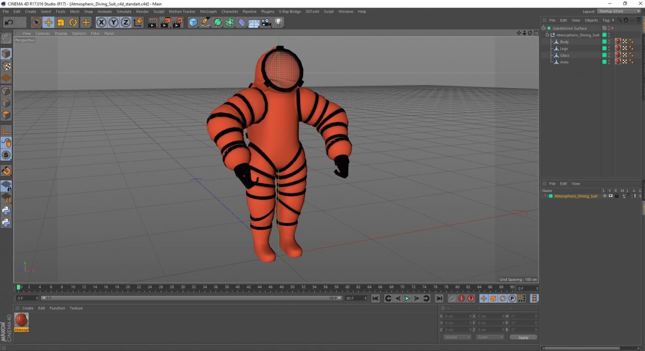 3D Atmospheric Diving Suit model