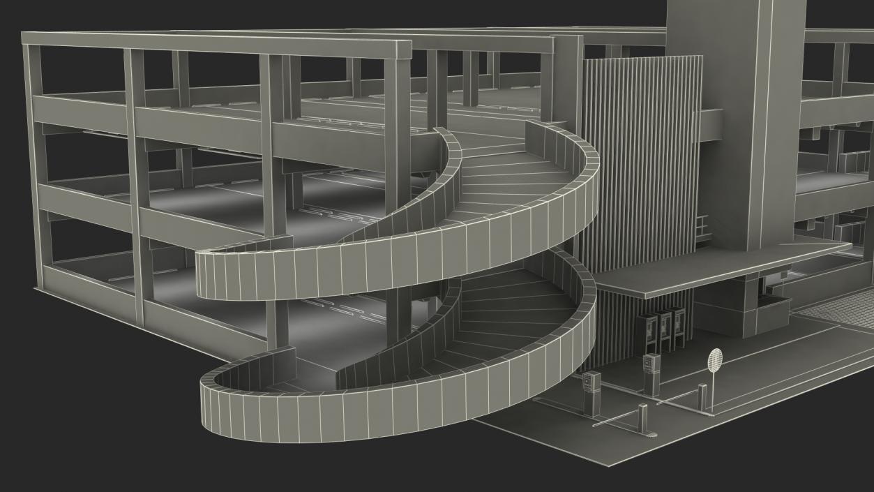 Car Parking Building Fur 3D model