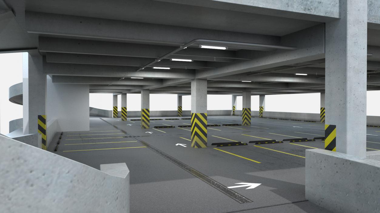 Car Parking Building Fur 3D model