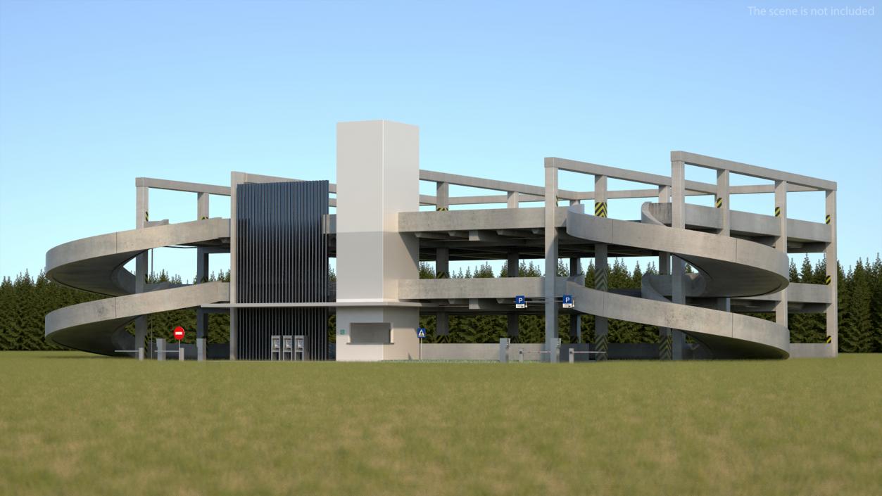 Car Parking Building Fur 3D model