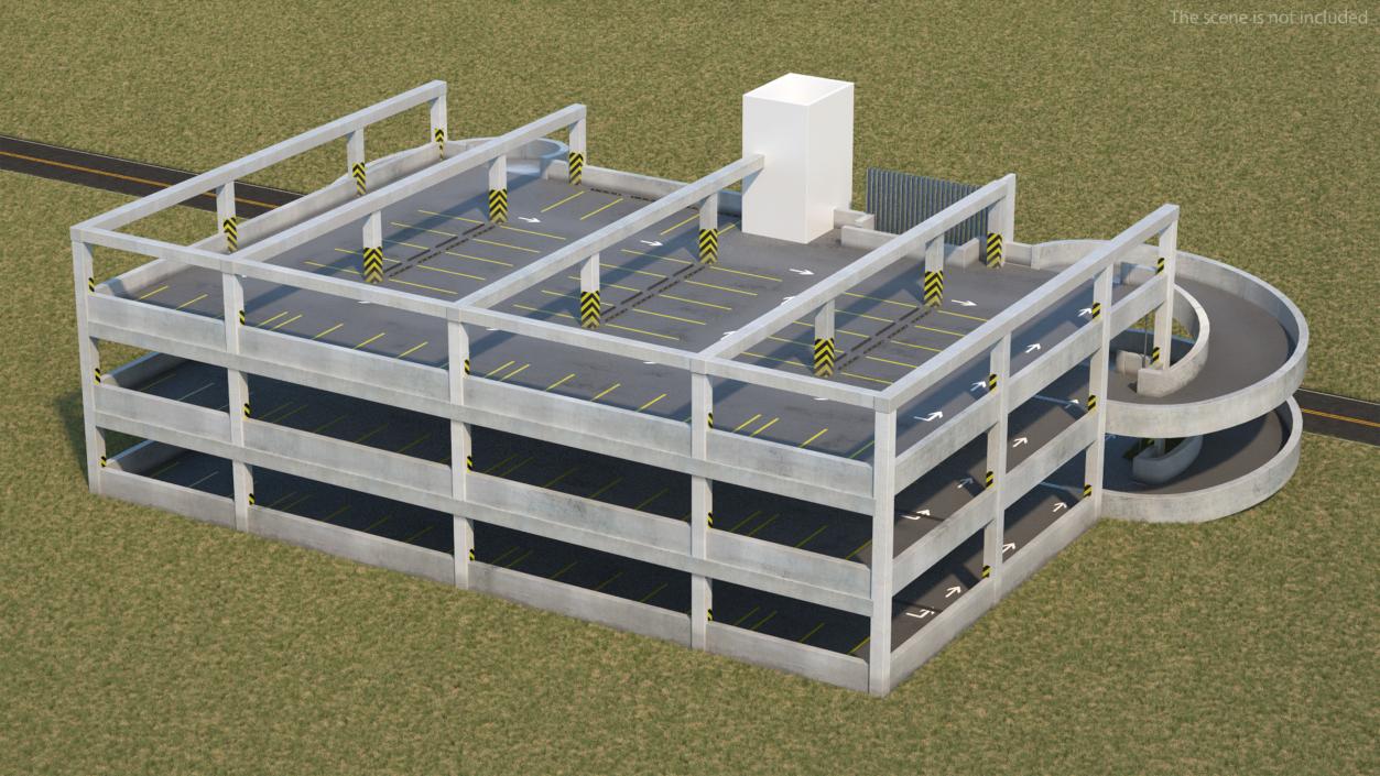 Car Parking Building Fur 3D model