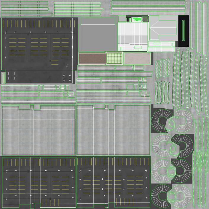 Car Parking Building Fur 3D model