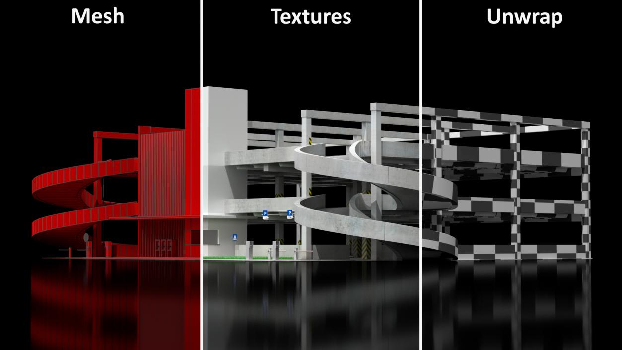 Car Parking Building Fur 3D model