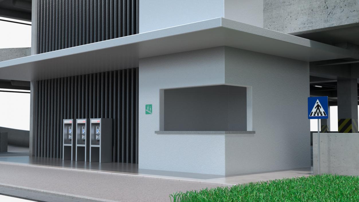 Car Parking Building Fur 3D model