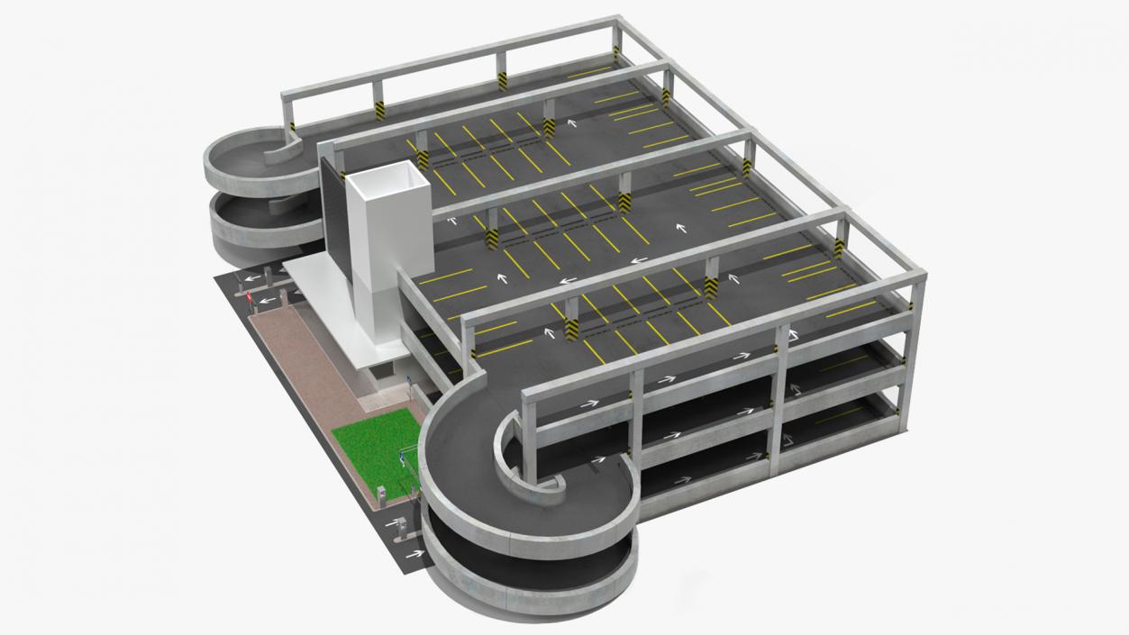 Car Parking Building Fur 3D model