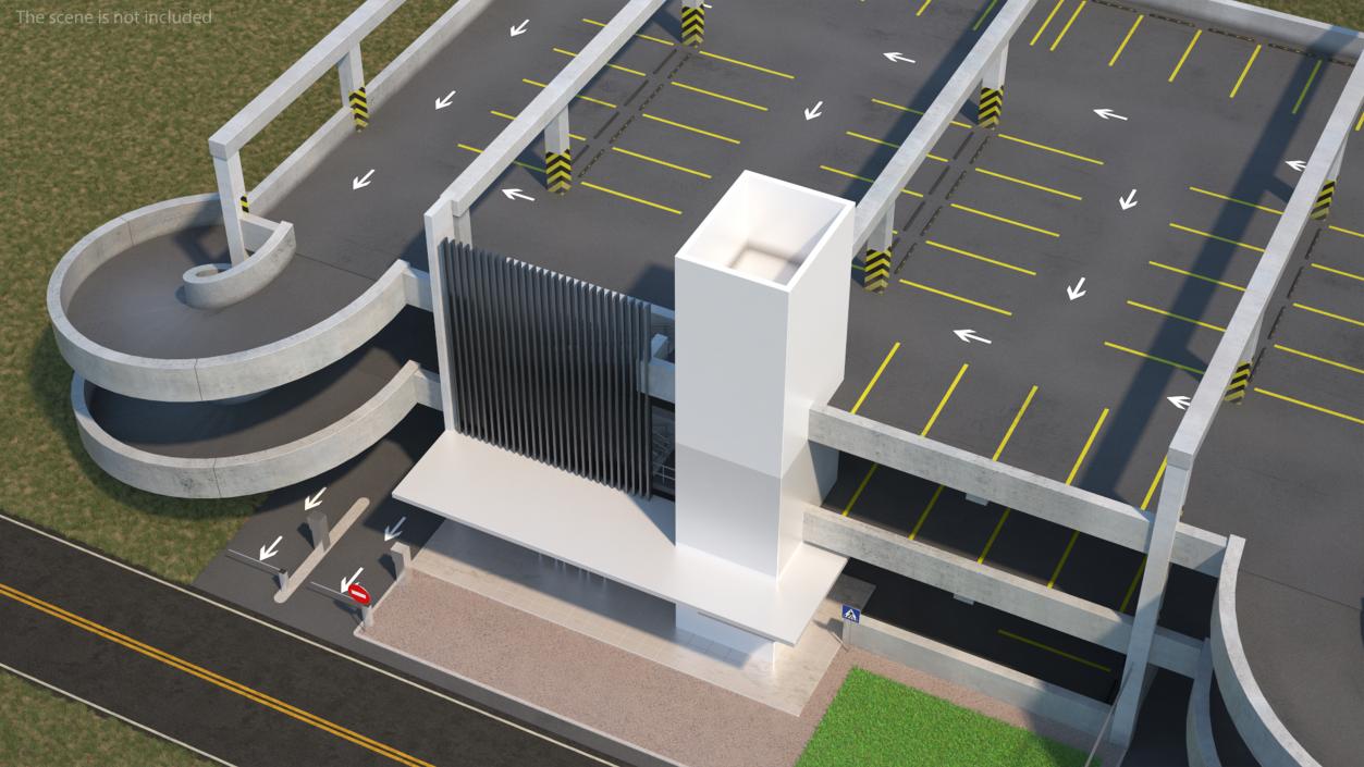 Car Parking Building Fur 3D model