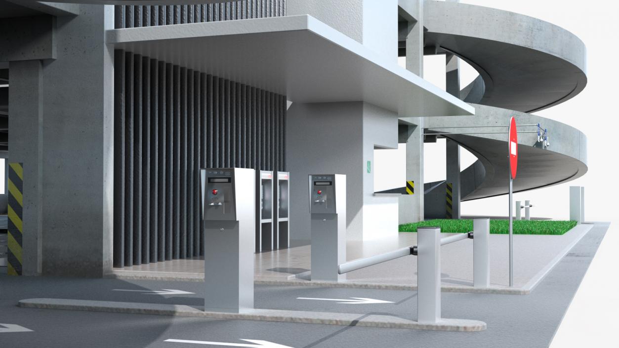 Car Parking Building Fur 3D model