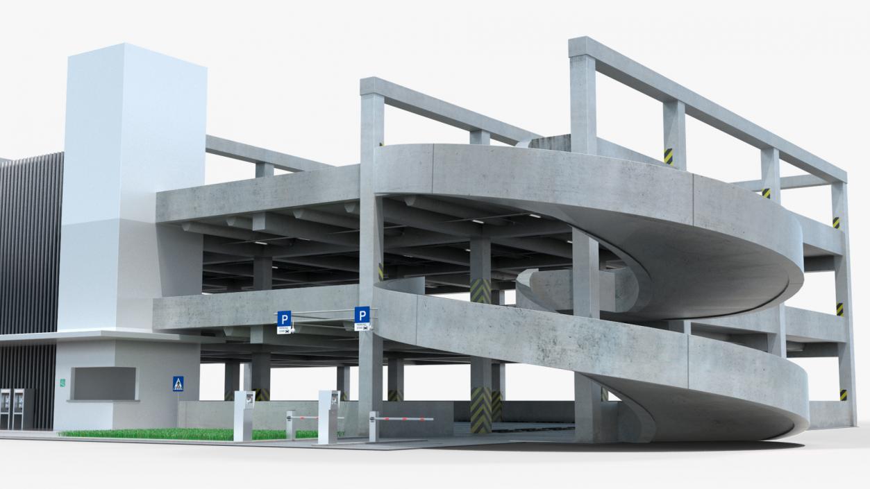 Car Parking Building Fur 3D model