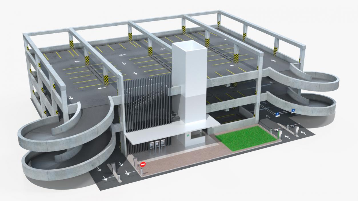 Car Parking Building Fur 3D model