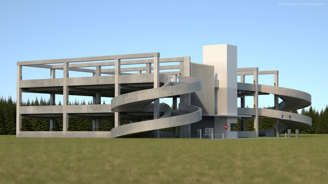 Car Parking Building Fur 3D model