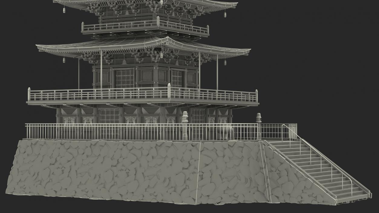 3D model Japanese Temple