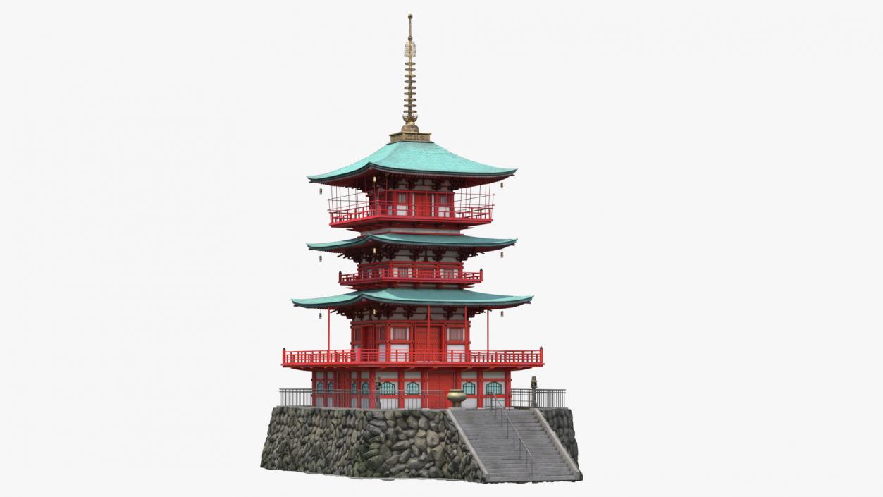 3D model Japanese Temple