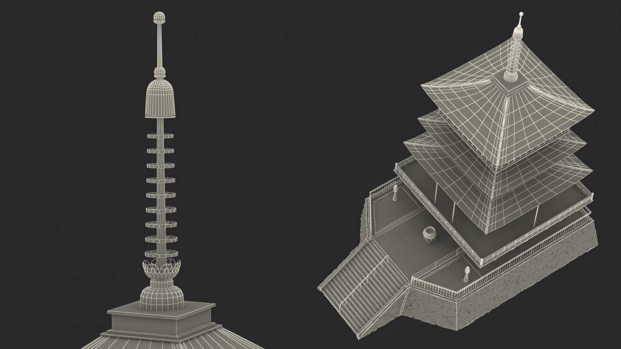 3D model Japanese Temple